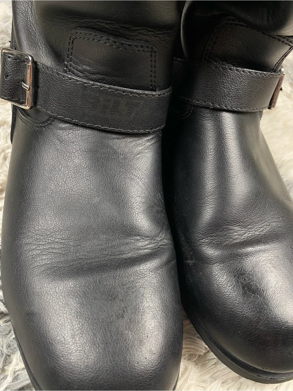 Bilt engineer custom  motorcycle Leather boots Black size 14 Mens